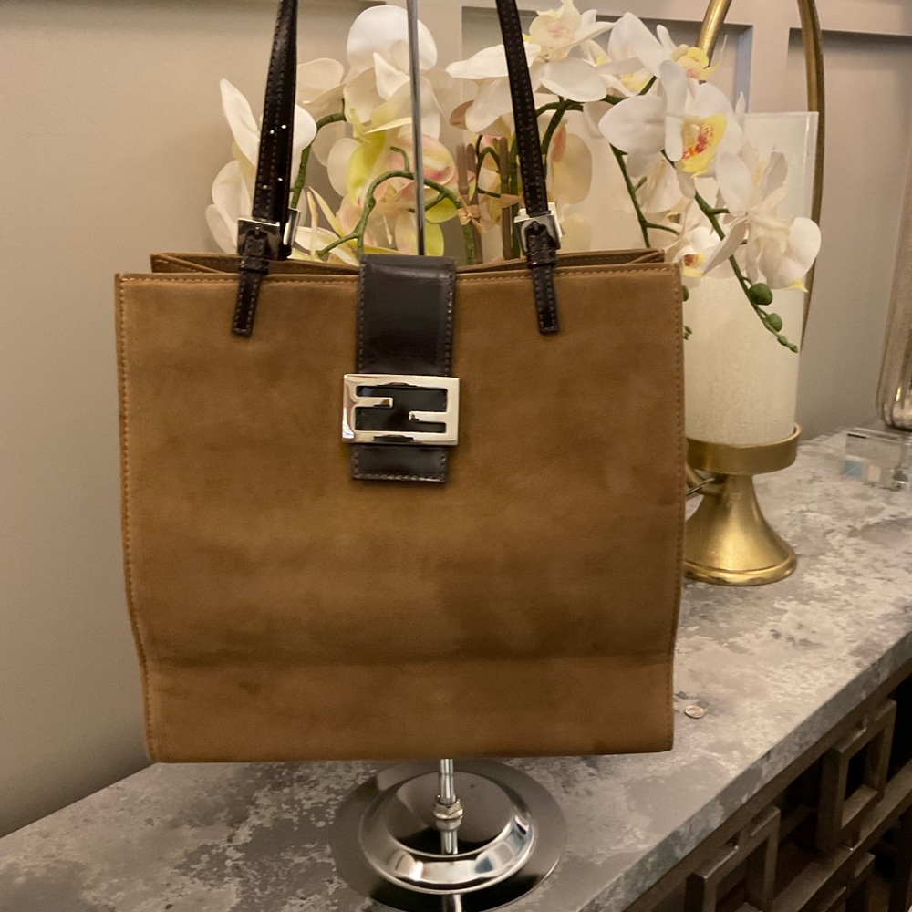 Fendi suede and leather shopper